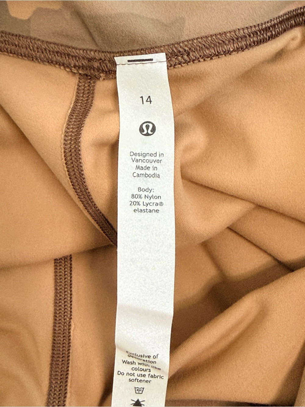 Lululemon Align High-Rise Pant 25” Heritage 365 Camo Beige Multi Size 14 - Picture 5 of 6